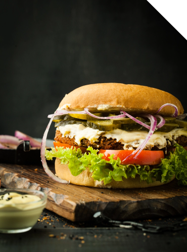 Burger avec des légumes